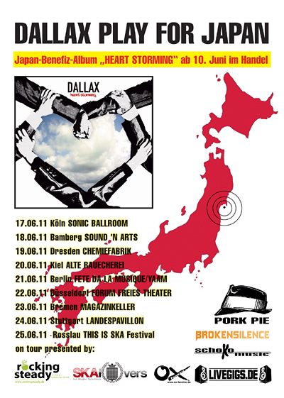 Dallax on Tour June 2011! Support for Japan!